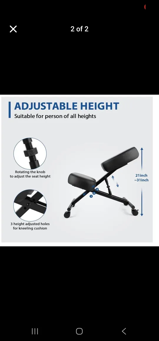 Ergonomic Adjustable Height Kneeling Chair image indicator(4)