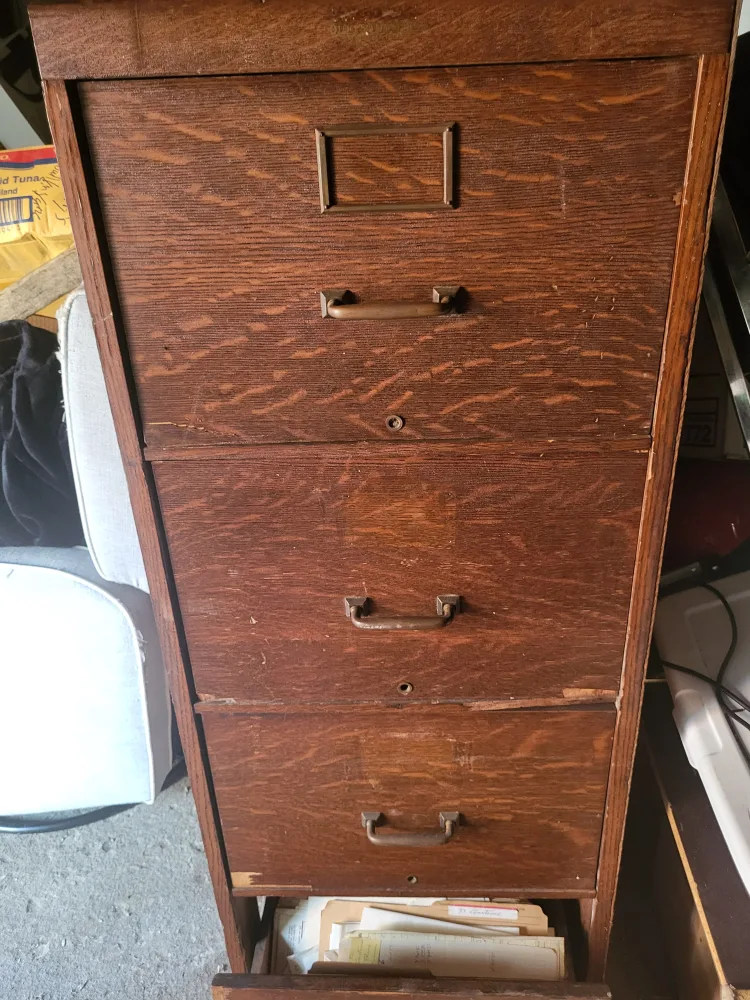 Vintage Wooden Filing Cabinet thumbnail