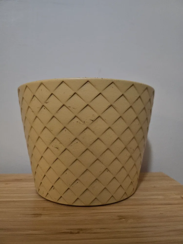 Beige Diamond Patterned Plant Pot thumbnail