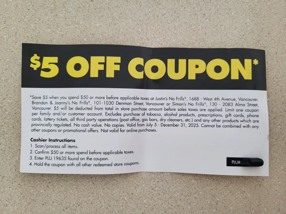 No Frills $5 Coupon 🇨🇦 image indicator(2)