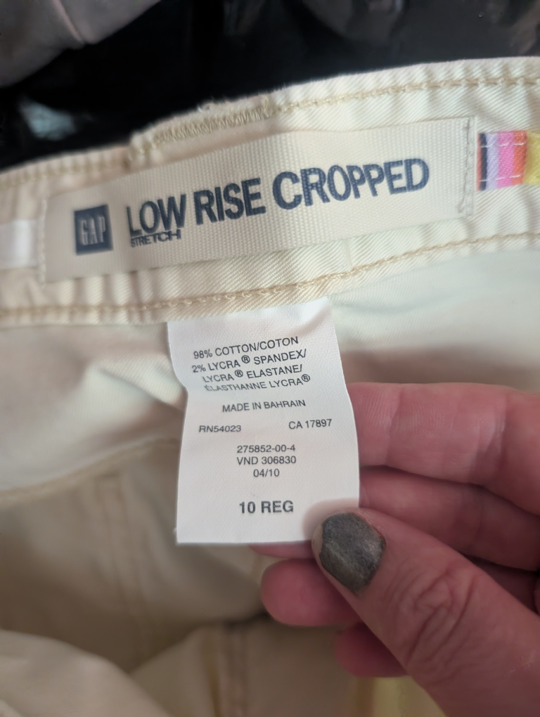 Gap Low Rise Cropped Stretch Pants - Size 10 - photo 2