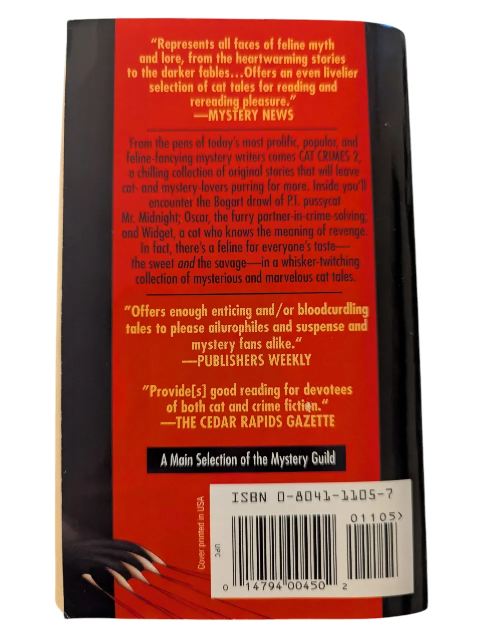 USED paperback book Cat Crimes 2 by Greenberg, Martin H. image indicator(2)