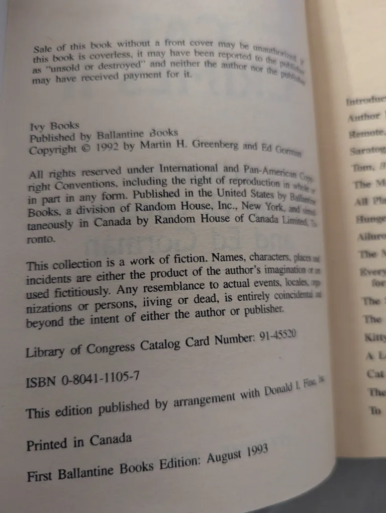 USED paperback book Cat Crimes 2 by Greenberg, Martin H. image indicator(4)