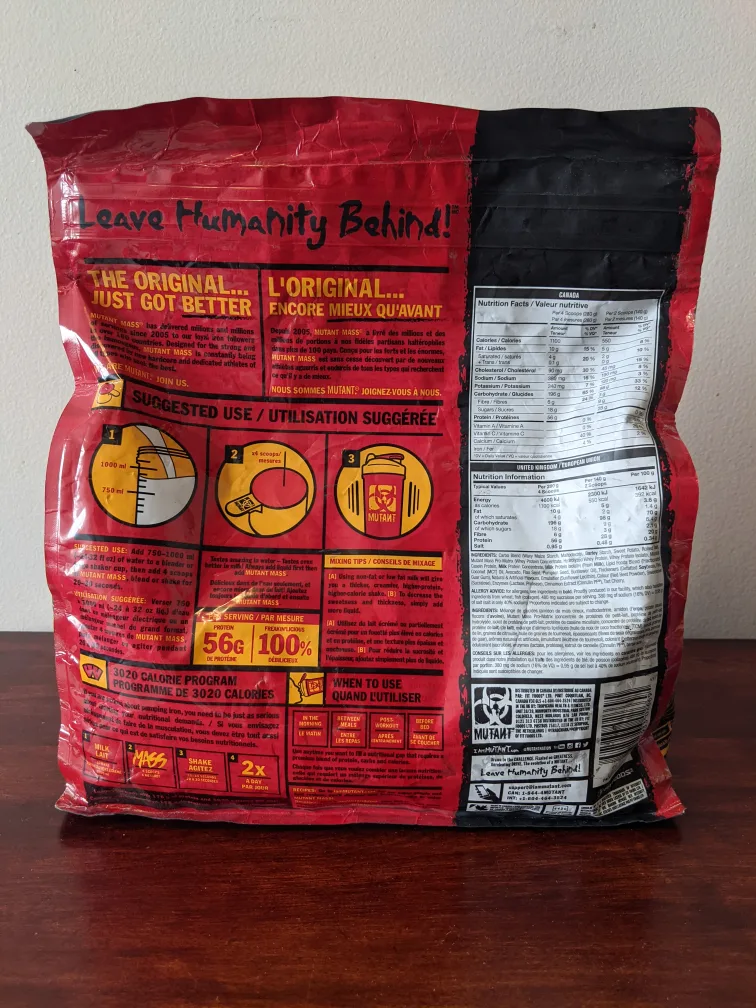 MUTANT MASS 5LBS - Muscle Mass Gainer image indicator(4)