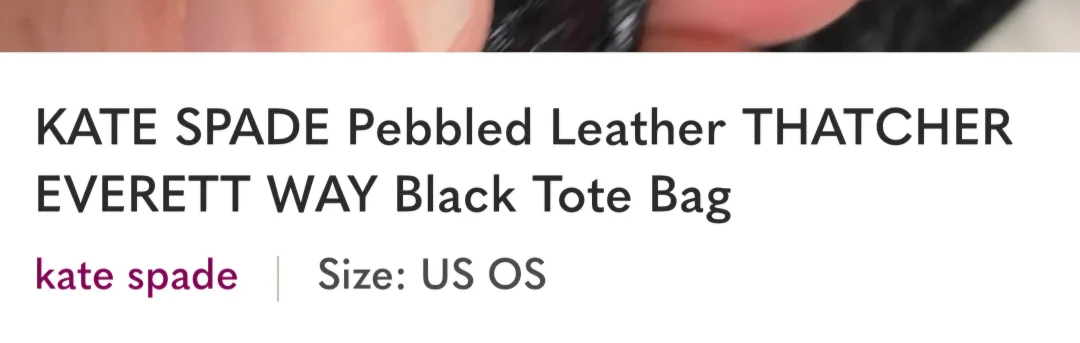 Kate Spade Black Leather Handbag ,soft leather  . image indicator(9)