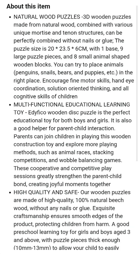 Edyfico Critter Puzzle - Wooden 3D Puzzle (36+ Months) image indicator(9)