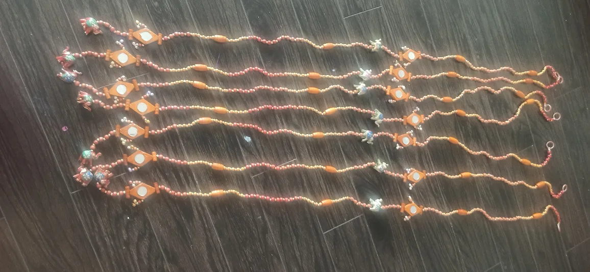 Handmade Beaded Wall Hanging with Elephant Details image indicator(2)