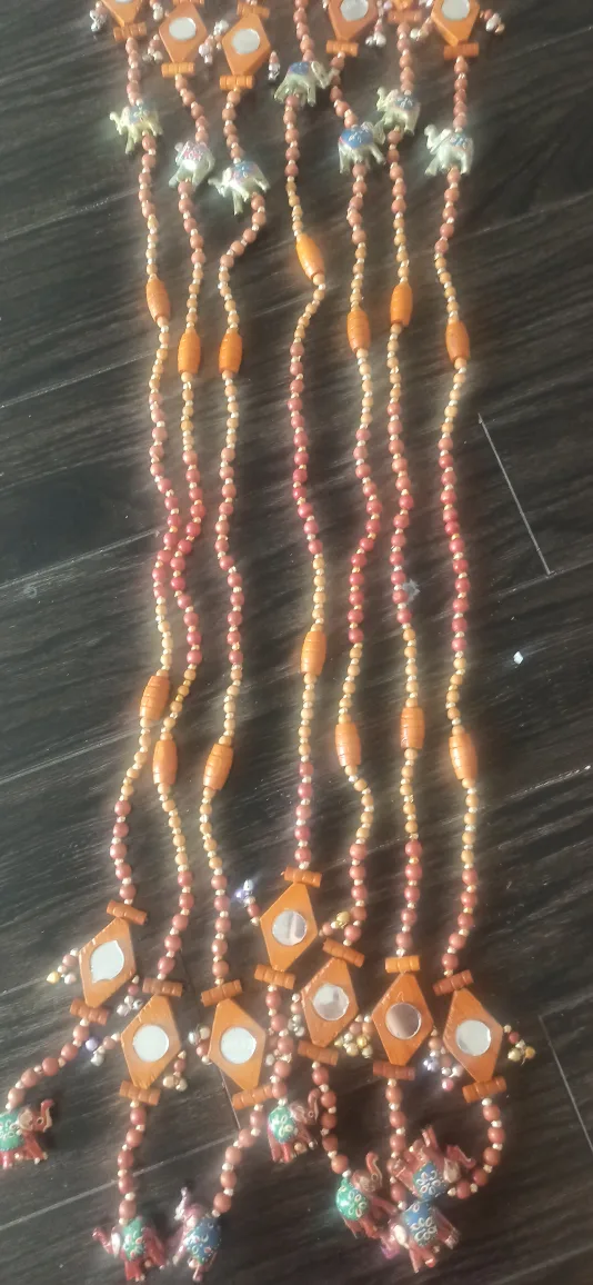 Handmade Beaded Wall Hanging with Elephant Details image indicator(4)