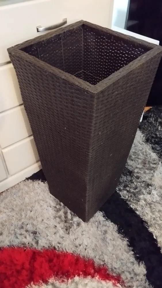 Brown Wicker-look Tall Planter thumbnail