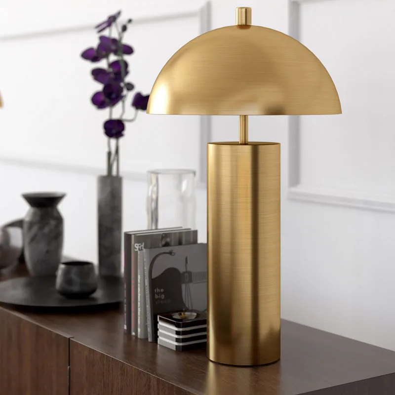 Gold Dome Table Lamp - 27 inches tall thumbnail