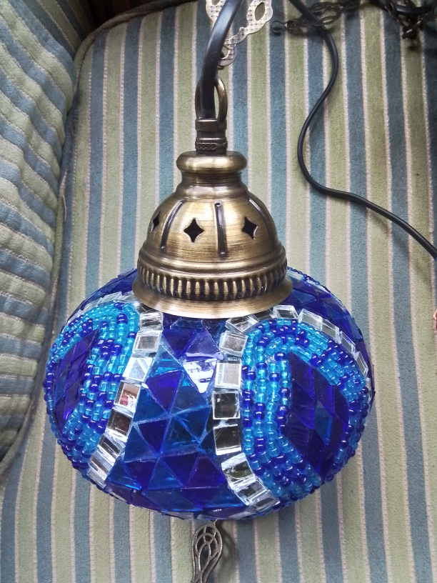 Blue Turkish Mosaic Hanging Lamp - photo 4
