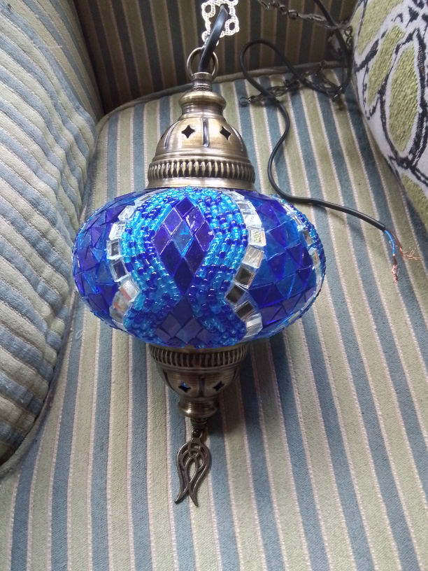 Blue Turkish Mosaic Hanging Lamp - photo 5