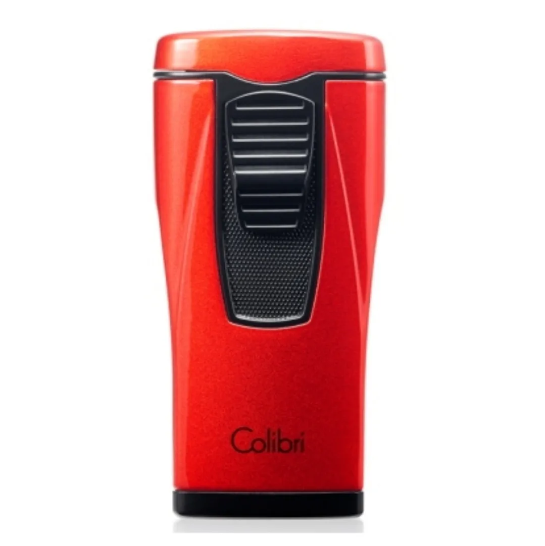 Monaco Triple-Jet Cigar Lighter (Metallic Red) Wind-Resistant thumbnail