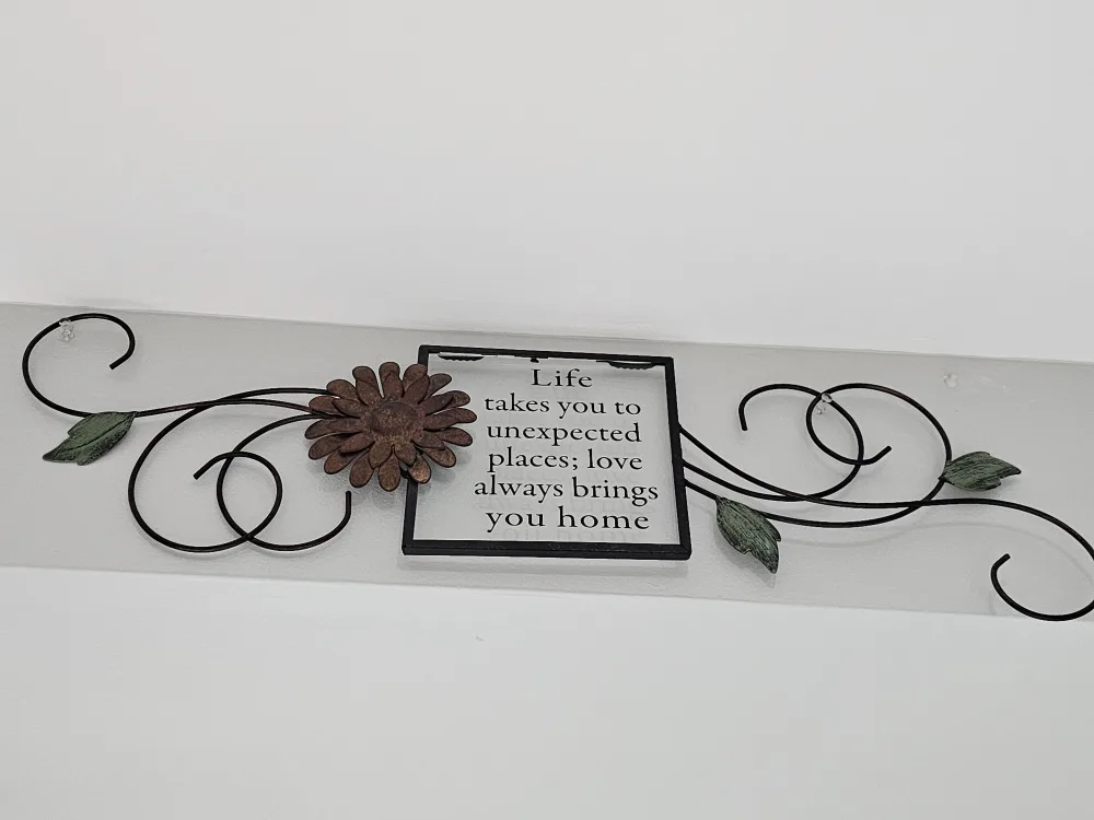 Metal Wall Decor with Floral Design thumbnail