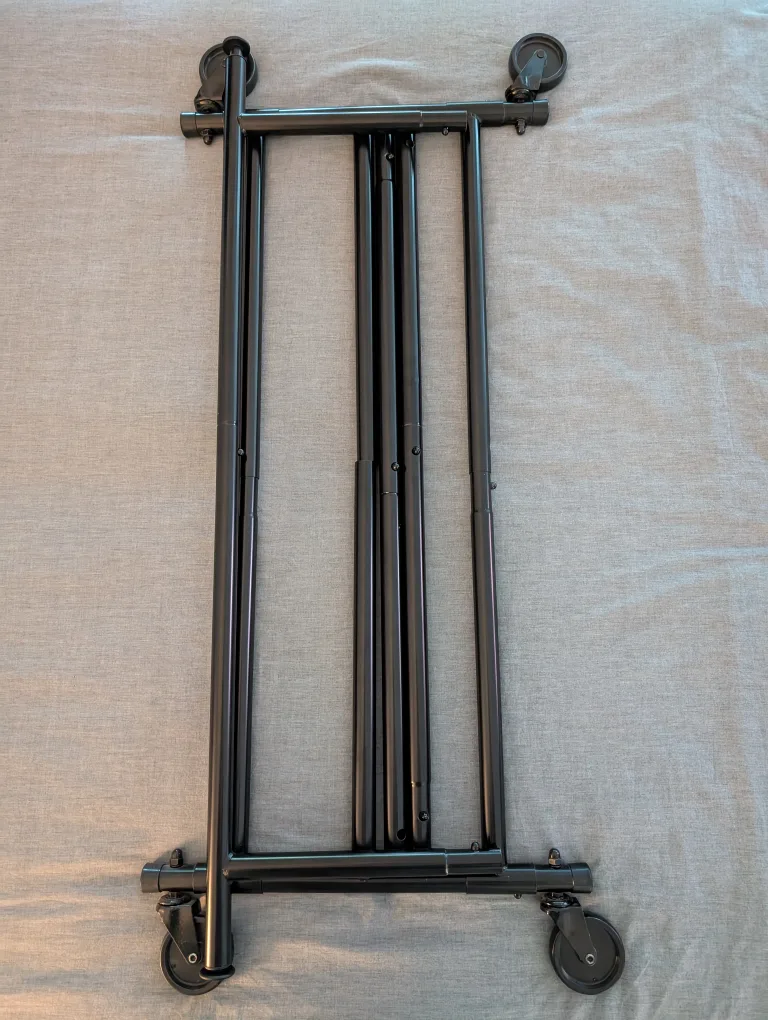 Two Heavy Duty Rolling Garment Racks - Fully Collapsible image indicator(3)