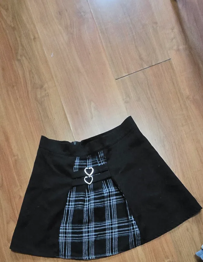 Black Skirt with Plaid Detail thumbnail
