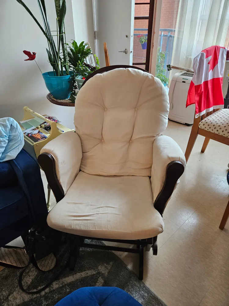 Glider Rocking Chair - Beige thumbnail