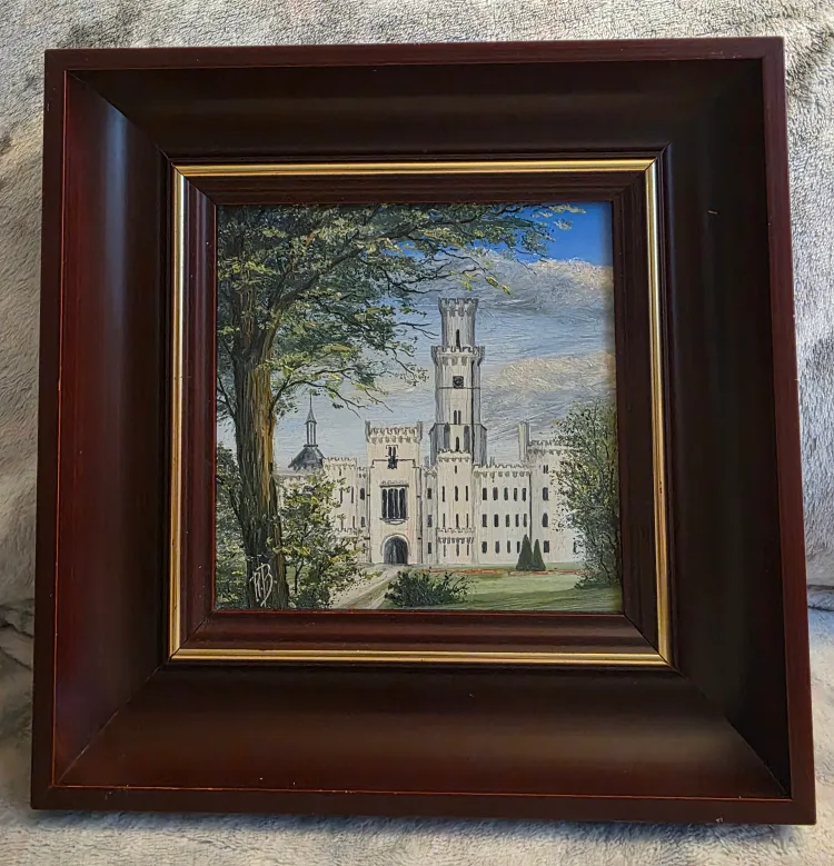 Roman Bartik signed original oil painting. thumbnail