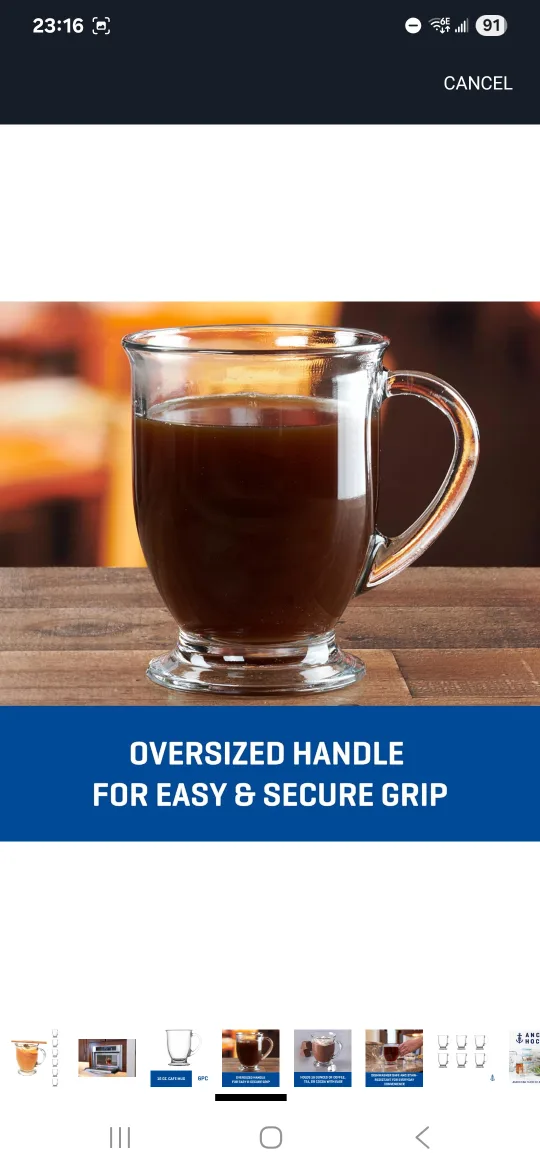 Anchor Hocking 16 oz Cafe Mug - 6 Piece Set image indicator(4)