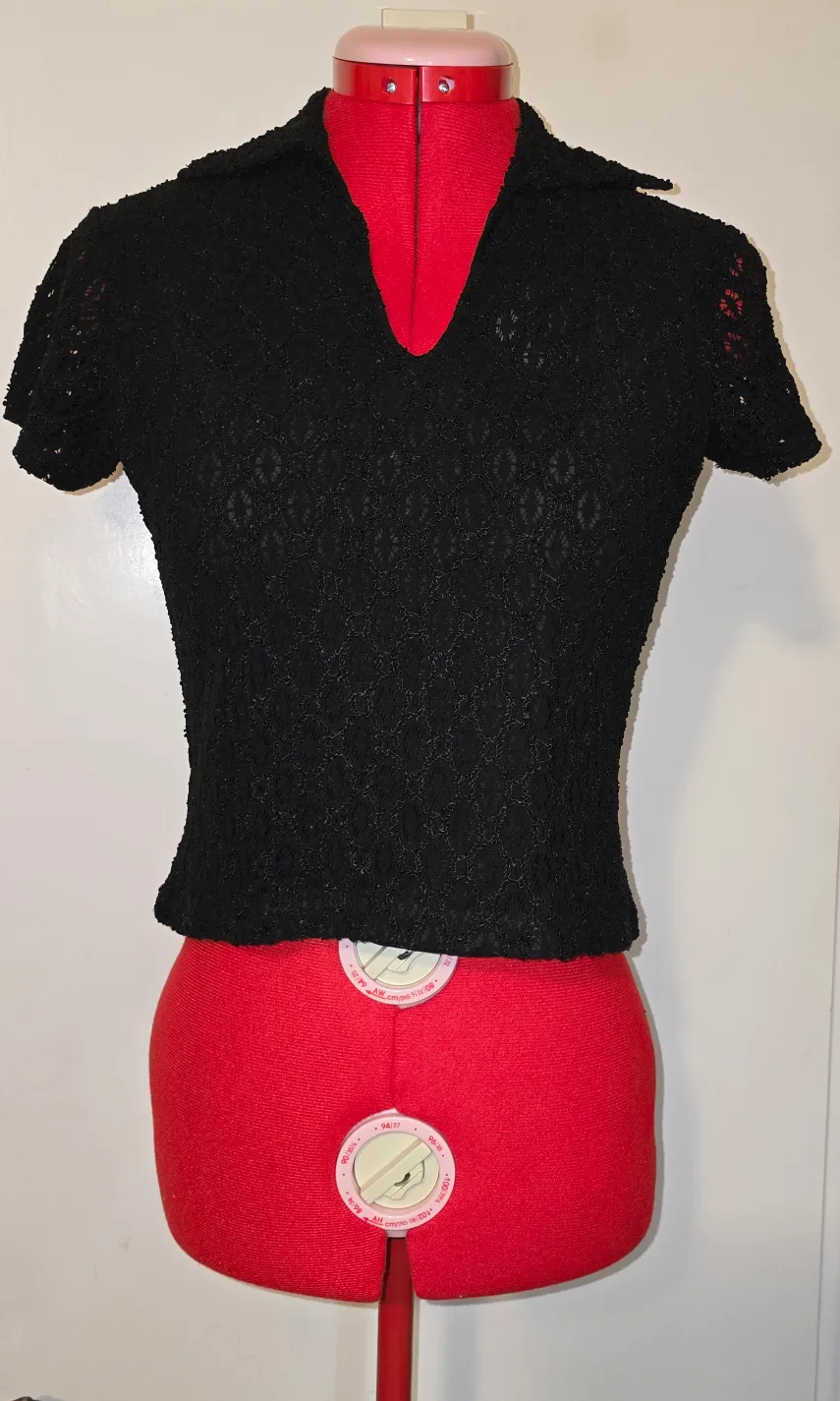 Vintage Basics Black Knit Top thumbnail