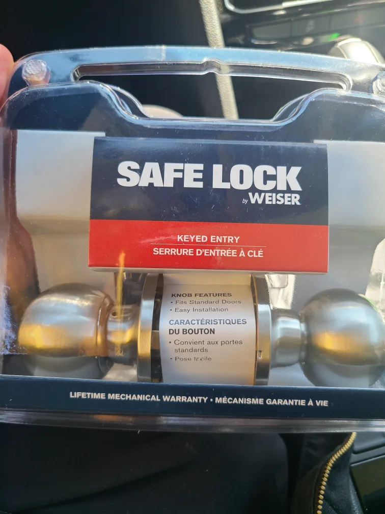 New Weiser Safe Lock Keyed Entry Knob thumbnail
