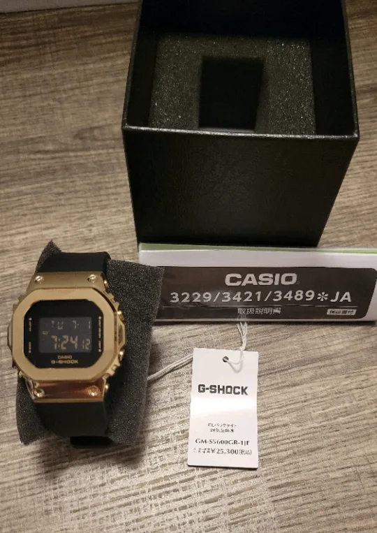 Casio G-Shock GM-5600 Gold Bezel Watch thumbnail