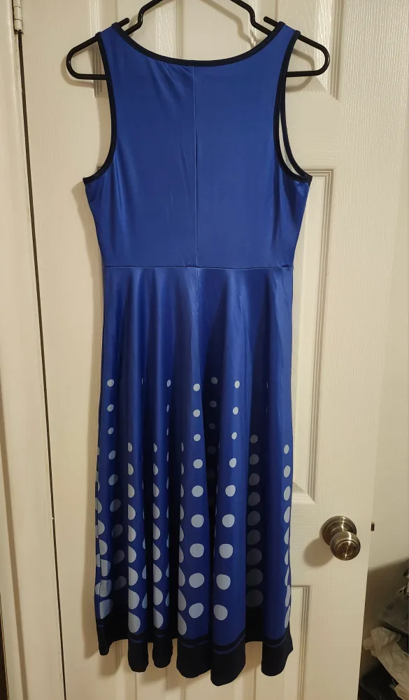 New SHEIN Blue Geometric Sleeveless Dress - Size M image indicator(7)
