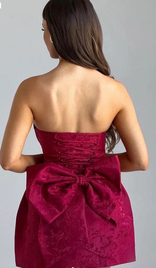 Babyboo-ELENORA MINI DRESS - RED-Size XS image indicator(2)