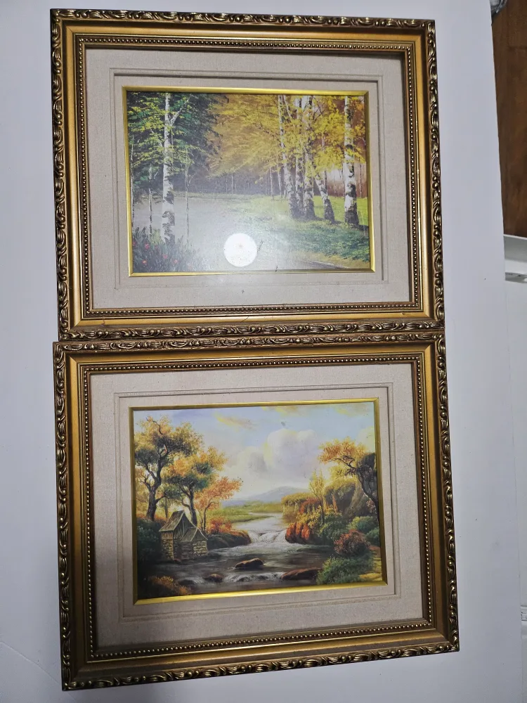 Framed Landscape Paintings - Set of 2 thumbnail