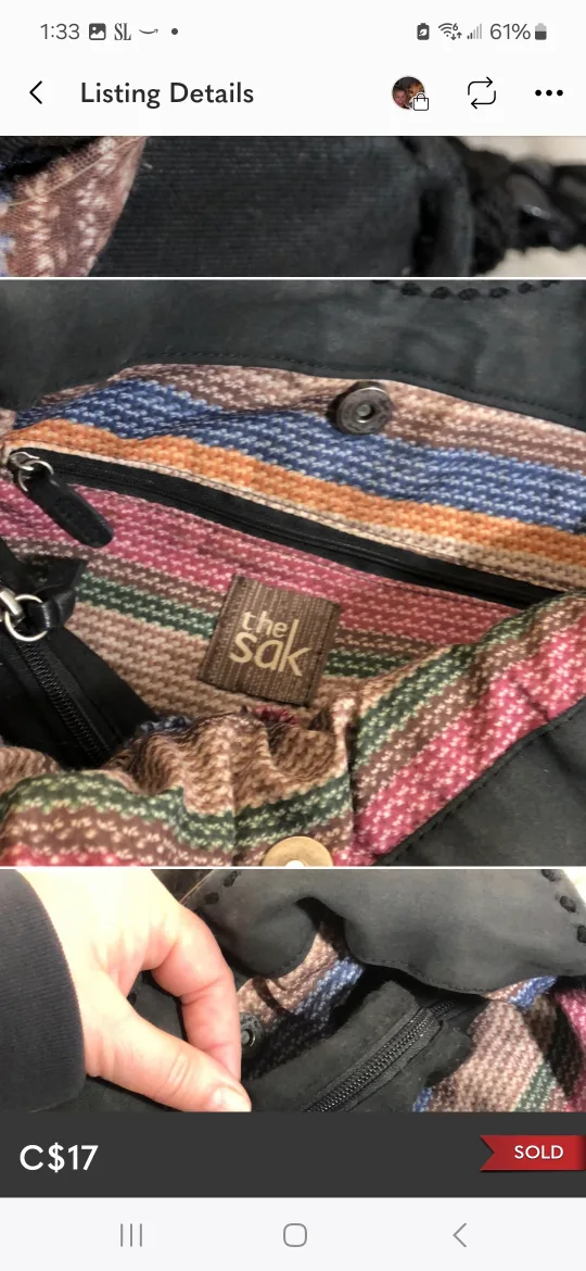 The Sak Black Leather Hobo Bag image indicator(4)