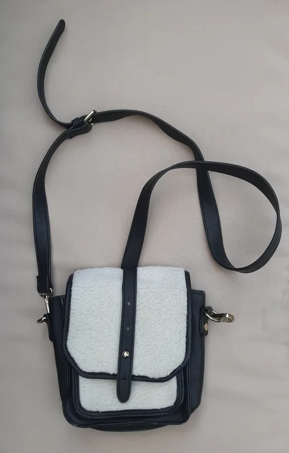Big Buddha Black & White Crossbody Bag thumbnail