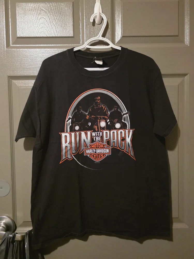 Harley-Davidson 'Run With The Pack' Black Tee - Size L thumbnail