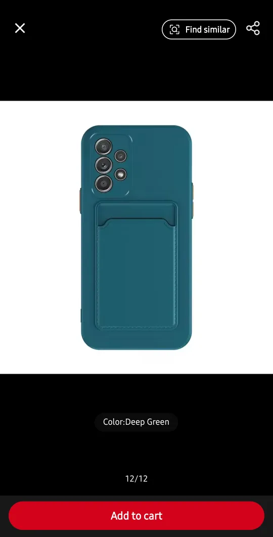 Green Samsung S21 UltraCase with Card Holder thumbnail
