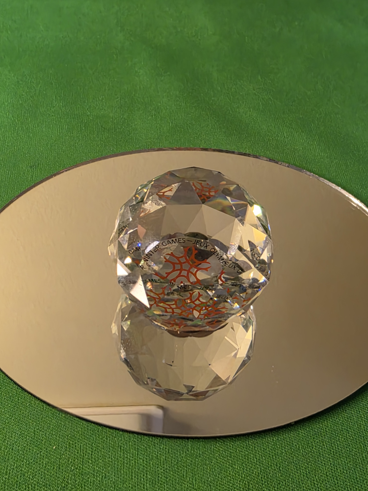 Calgary 1988 Olympics Crystal Paperweight - photo 4