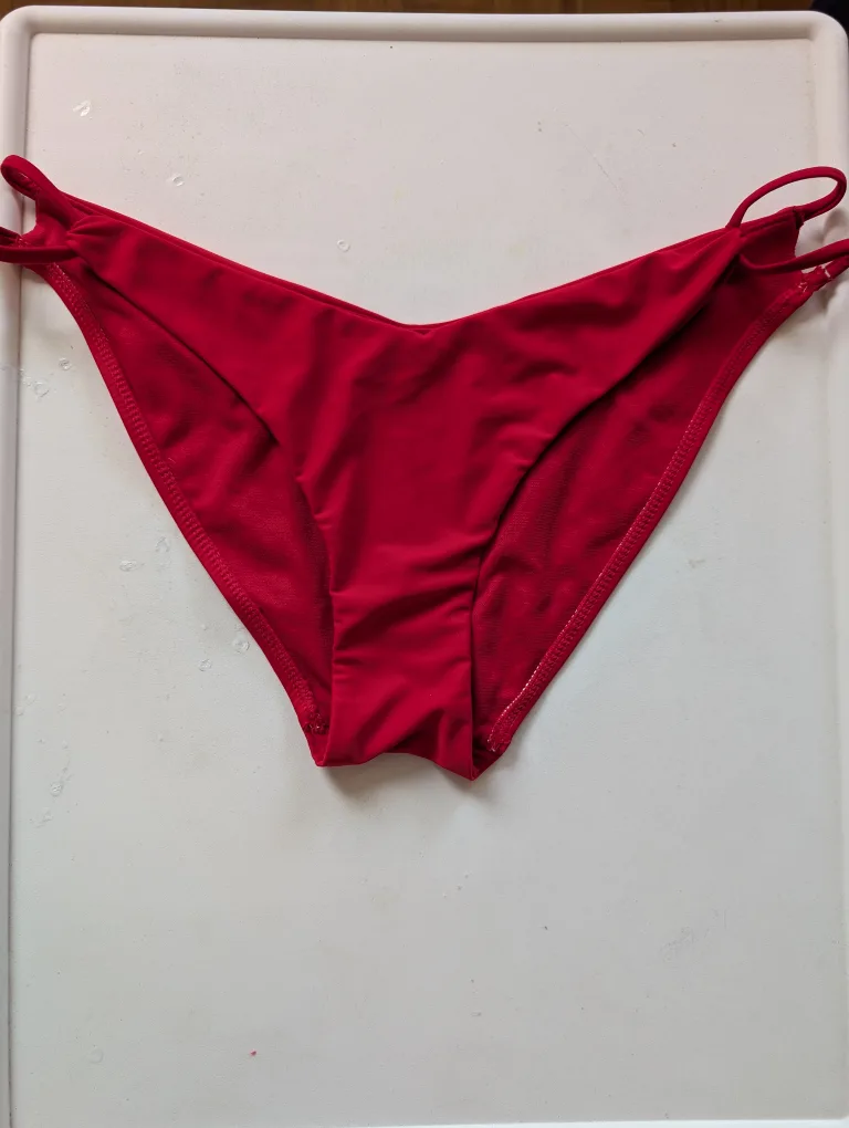 Red Canada Swim Bikini Bottom S/M ❤️👙 thumbnail