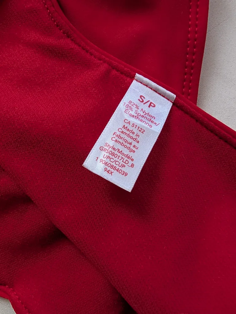 Red Canada Swim Bikini Bottom S/M ❤️👙 image indicator(3)