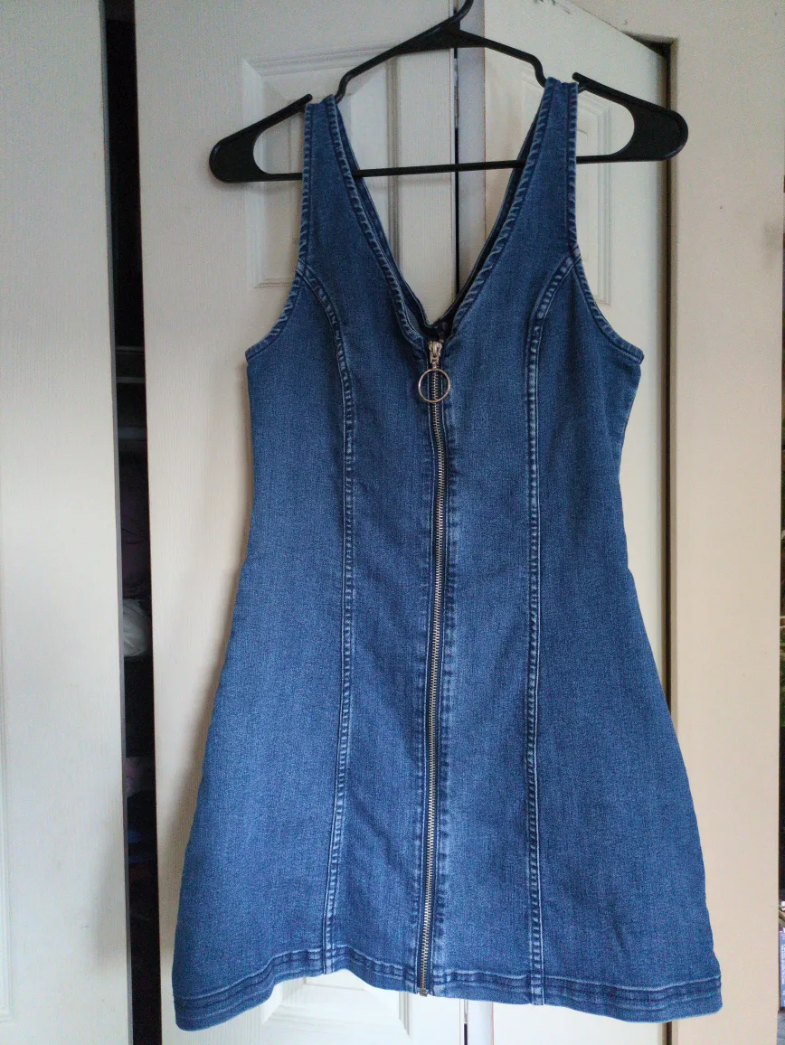 Denim Dress with Zipper thumbnail