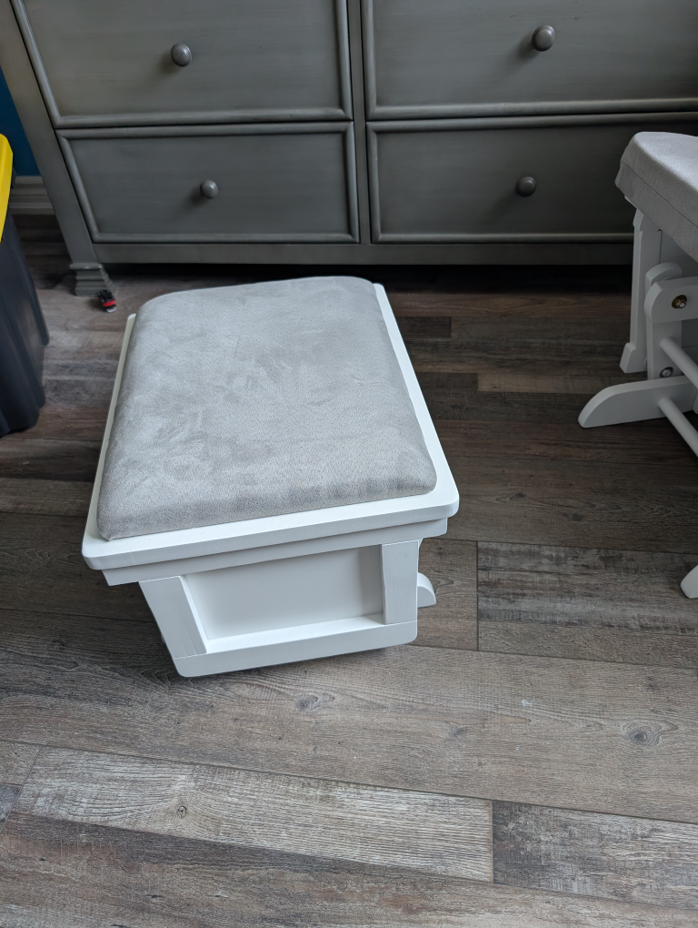Glider Rocking Chair with Ottoman - Grey - photo 3