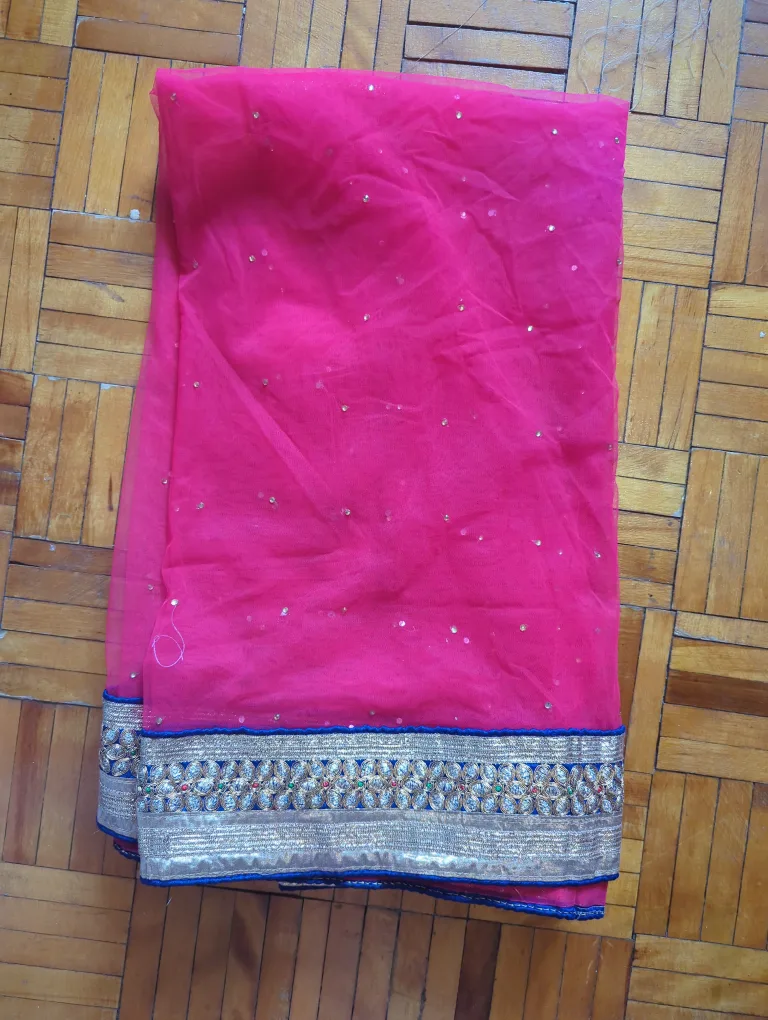 Orange Embroidered Indian Lengha image indicator(8)