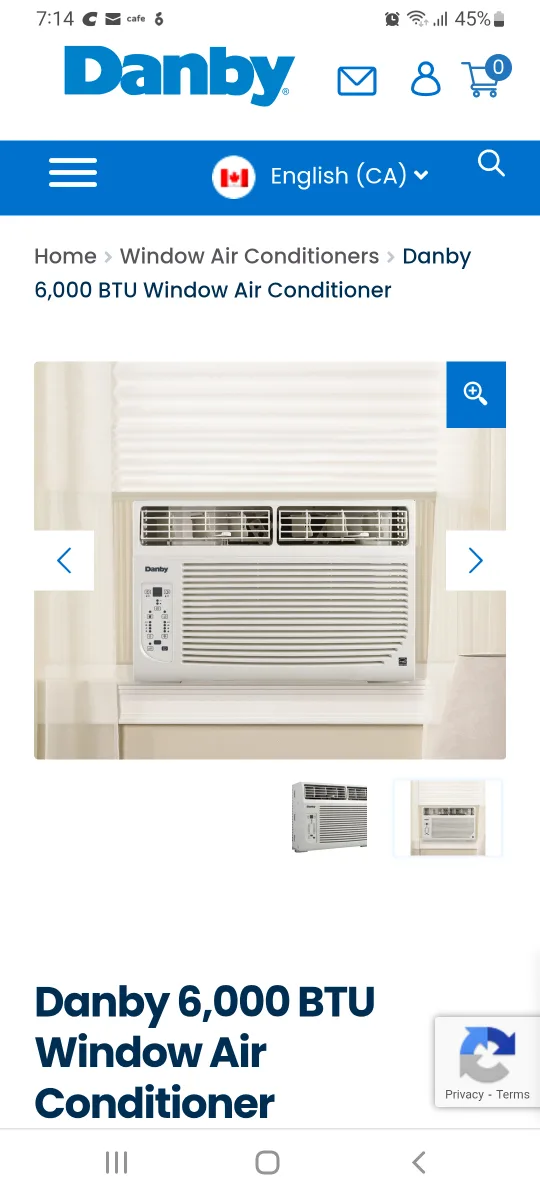 Danby 6,000 BTU Window Air Conditioner with remote controller thumbnail