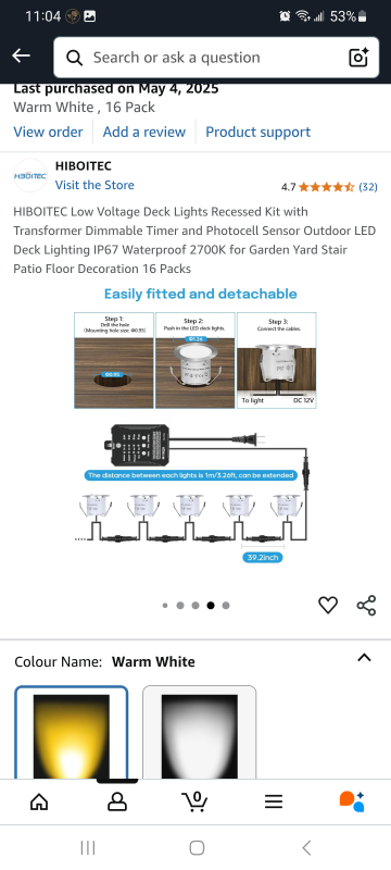HIBOITEC Low Voltage Deck Lights Recessed Kit with Transformer - photo 2