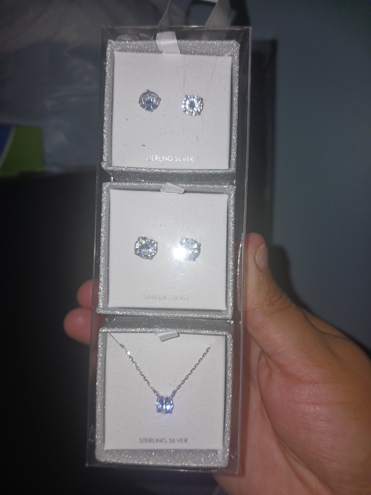 Sterling Silver Earrings and Necklace Set - photo 2