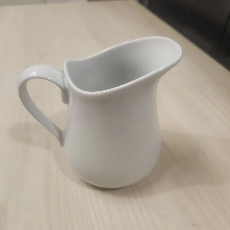 White Ceramic Creamer Pitcher thumbnail