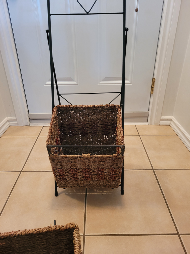 Wicker Basket Stand - 2 Tier - photo 2