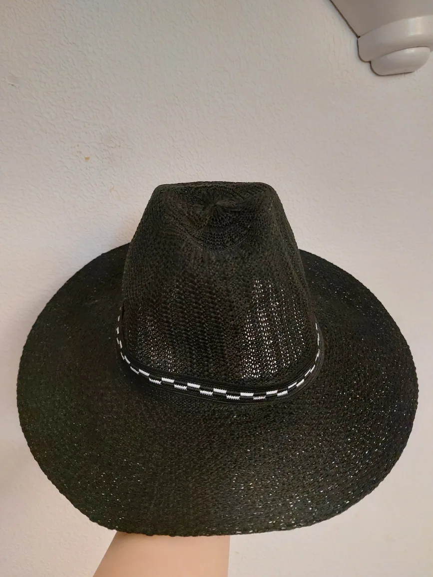 Black Woven Fedora Hat image indicator(2)