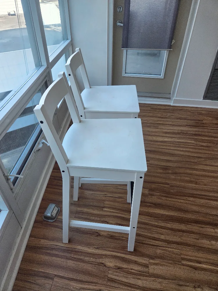 IKEA Nordviken White Bar Stools (Set of 2) image indicator(2)