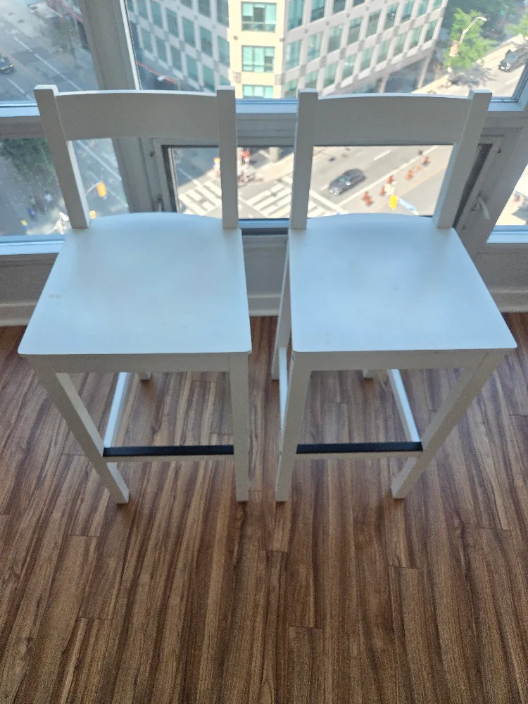IKEA Nordviken White Bar Stools (Set of 2) image indicator(3)