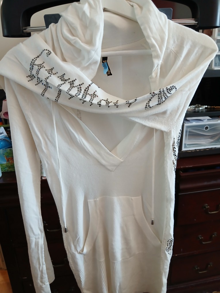 White Hooded Sweater