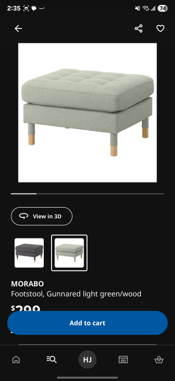 IKEA Morabo Loveseat with Chaise - Light Green - photo 3