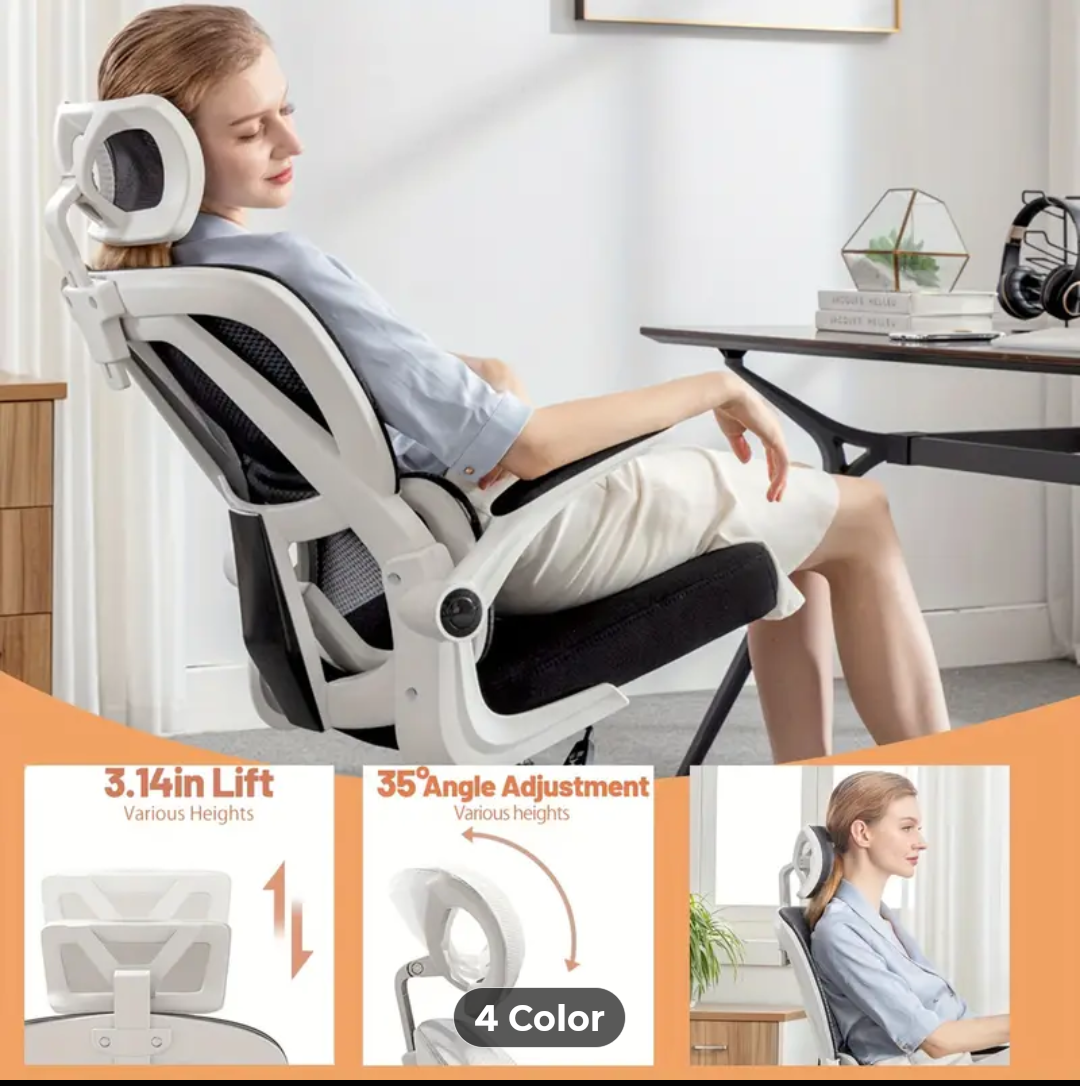 Ergonomic Office Chair with Adjustable Headrest